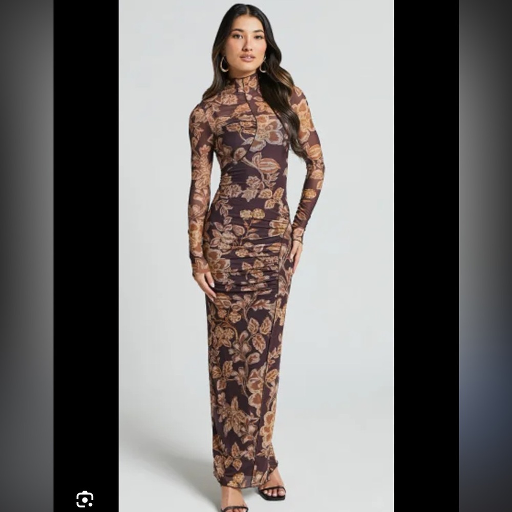 Showpo Vivian Midi Dress Amber Bloom